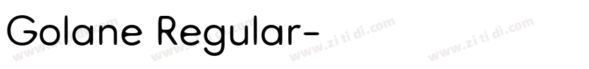 Golane Regular字体转换